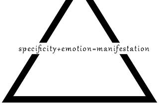 Specificity + Emotion = Manifestation