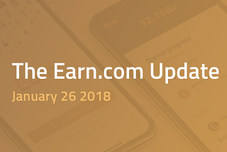 The Earn.com Update — January 26, 2018