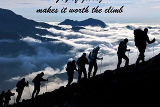 Life is like a trek: Joy of Giving makes it worth the climb!