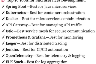 Best Tools for Microservices Development in 2025