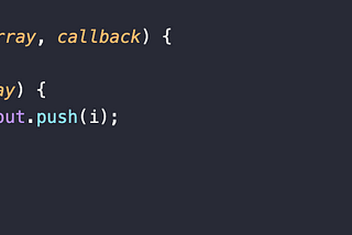 Reimplementing JavaScript Array methods