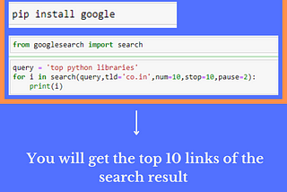 How to use python for google search