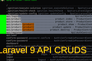 Laravel 9 API CRUD with Authentication