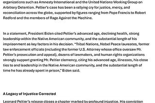 #LeonardPeltier Is Free: Statement Of His Legal Team