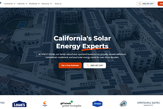 Tenco Solar home page