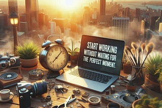 Start working without waiting for the perfect moment — realistic image