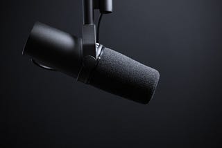 Podcaster Anne Muhlethaler of Out of the Clouds posts photo of a podcast mic