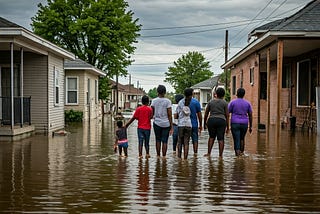 Black community flooded by rains