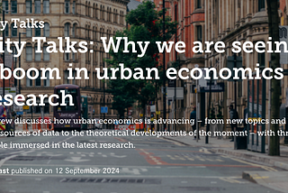 Podcast: the state of the art in urban economics and economic geography