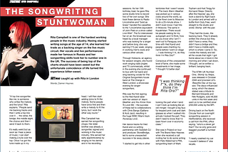 THE SONGWRITING STUNTWOMAN: An interview with Rita Campbell