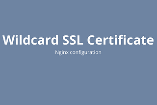 Configure Nginx with a Wildcard SSL Certificate (Let´s Encrypt)