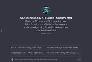 A GPT to Assist with USAspending.gov — an experiment