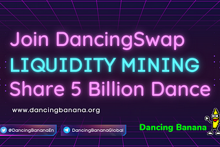 $DANCE liquidity mining will officially start at 0:00 on 22nd June 2021.