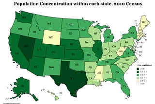Quantifying population concentration in the US