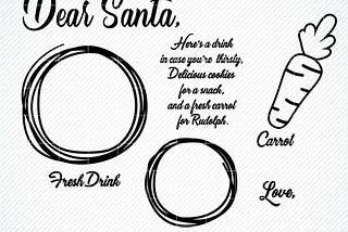 Christmas Santa Tray SVG, Santa Cookies and Milk Doodle Cut SVG,  Santa Elf Tray svg, Christmas Tray svg, Christmas svg