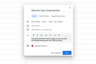 How to send scheduled messages to Slack with the Google Calendar API