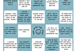 Comic: Unprecedented times bingo board