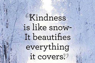 Kindness is a gift that everyone can afford to give.