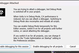 Attaching Visual Studio debugger to Unity