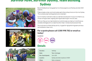 Beyond the Boardroom | Survivor NSW, Survivor Sydney, Team Building Sydney