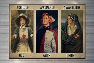 SALE OFF Nurse a child of god a woman of faith a warrior of christ poster