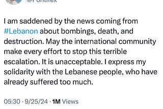 Pope Francis on Lebanon