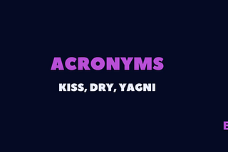 Software Engineer Acronyms