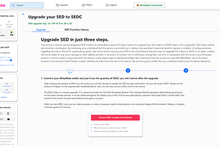 Upgrade Your SED to SEDC Tokens: Airdrop