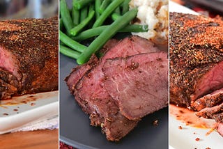Roast beef triptych