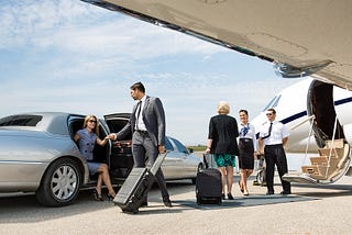 How do I get into airport from limo?