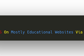Part 2: Easy XSS On Mostly Educational Websites Via Moodle