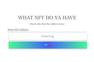 Getting the list of nfts the address owns is not so easy