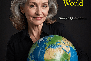 Woman holding the world in a loving way