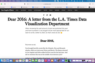 Dear 2016: A letter from the L.A. Times Data Visualization Department