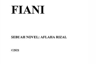 fiani., Novel Pertama dan Perkenalan Empat Karakter