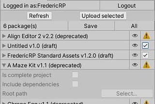 Your assets in the Unity Package manager from a GiT subfolder