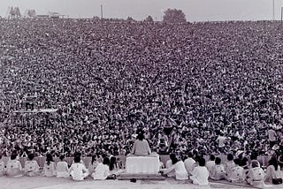 Opening ceremonies at Woodstock 1969