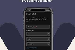 🥂 Swallow Poll — Free online poll and survey tool