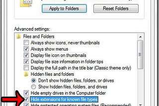 Windows “Hide File Extensions” Pet Peeve