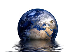 Earth drowning in the ocean. Image by Gerd Altmann from Pixabay