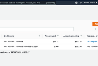 How to receive $1000 AWS Active Founders Credit for your side project or startup