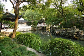 The gorgeous Administrators Garden in China covers 13 acres of land with a lake as a central theme. The garden has many gorgeous trees and waterways.