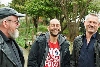 Richard Desmond, Ant Babajee and Garry Brough