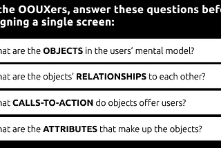 Using Object Oriented UX in user research — it can be done!