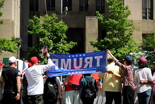 Yesterday’s Scene Outside Trump’s Hush-Money Trial