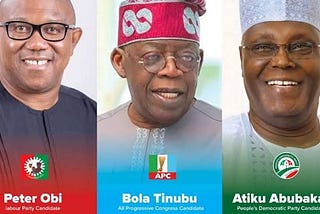 2023: Atiku, Tinubu & Obi’s Hypotheses