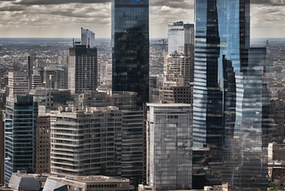 Citibank building in the skyline