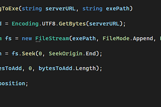 Inter Process Connection via EXE last bytes