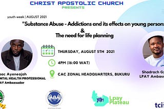 Lpay plateau leverages on a substance abuse teaching at youth religious meeting to integrate life…