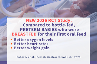 Compared to bottle-fed, breastfed preterm babies had better oxygen levels, heart rates and gained more weight.
